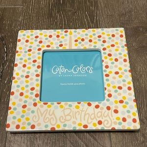 Coton Colors Pink Small Dot Birthday Square Frame